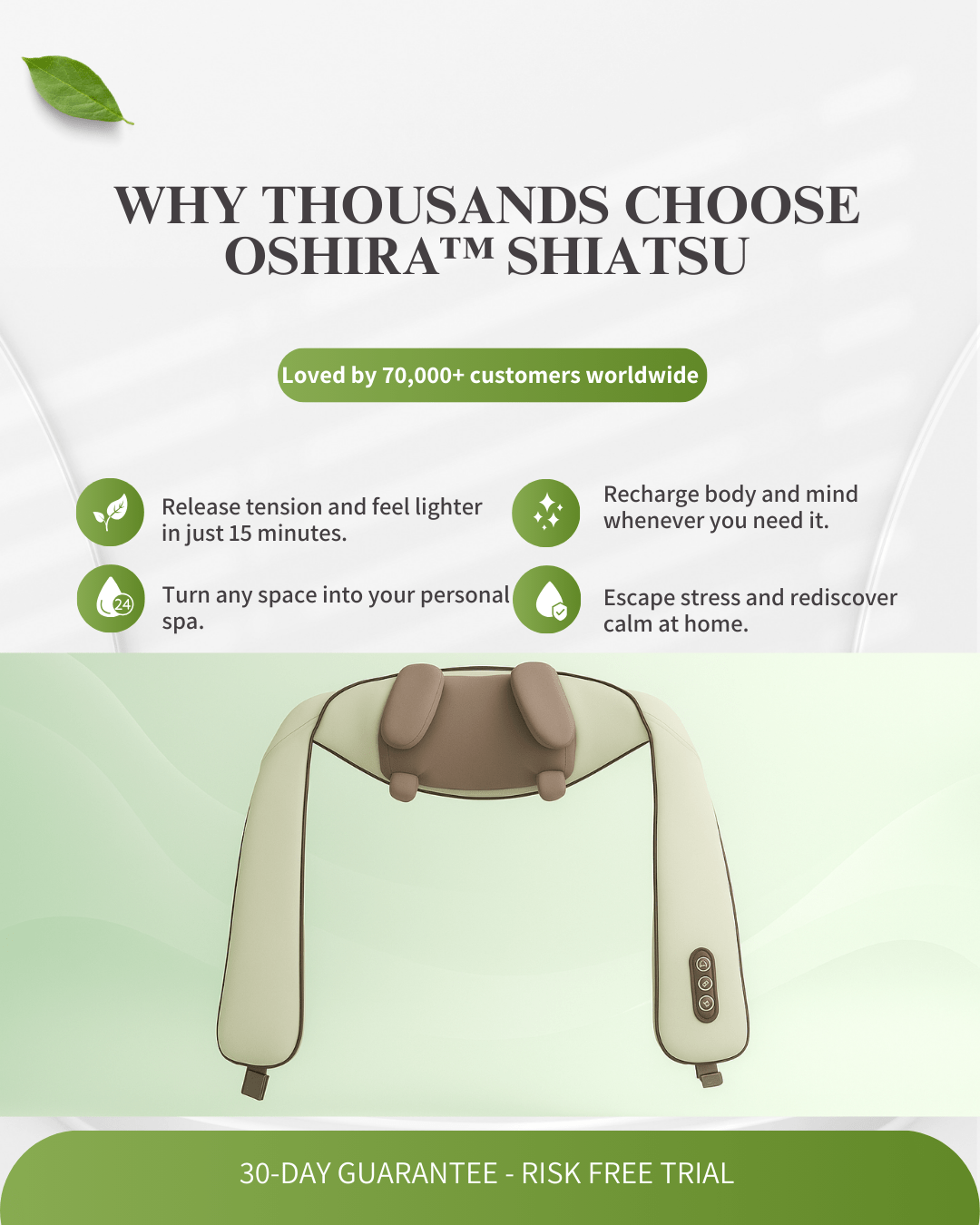 Oshira™ Shiatsu Massager – Say Goodbye to Pain, Hello to Relief - Oshira shiatsu